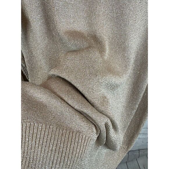 CHICO'S beige gold knit rayon blend sweater pullover size 3 XL - Picture 2 of 6